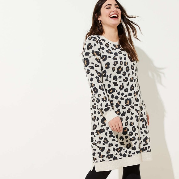 cheetah print sweater dress